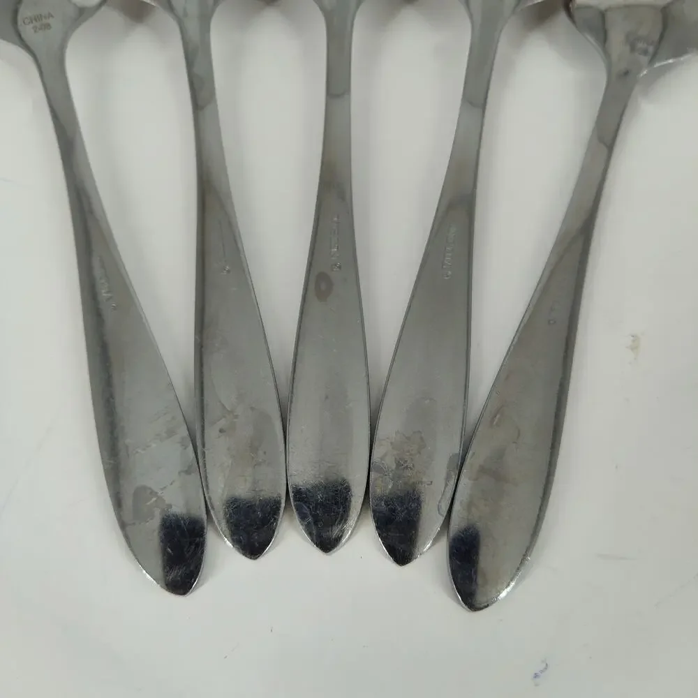 5X Tsp Oneida MOONCREST JENNIFER LUANN TRISTA Stainless TEASPOONS Flatware